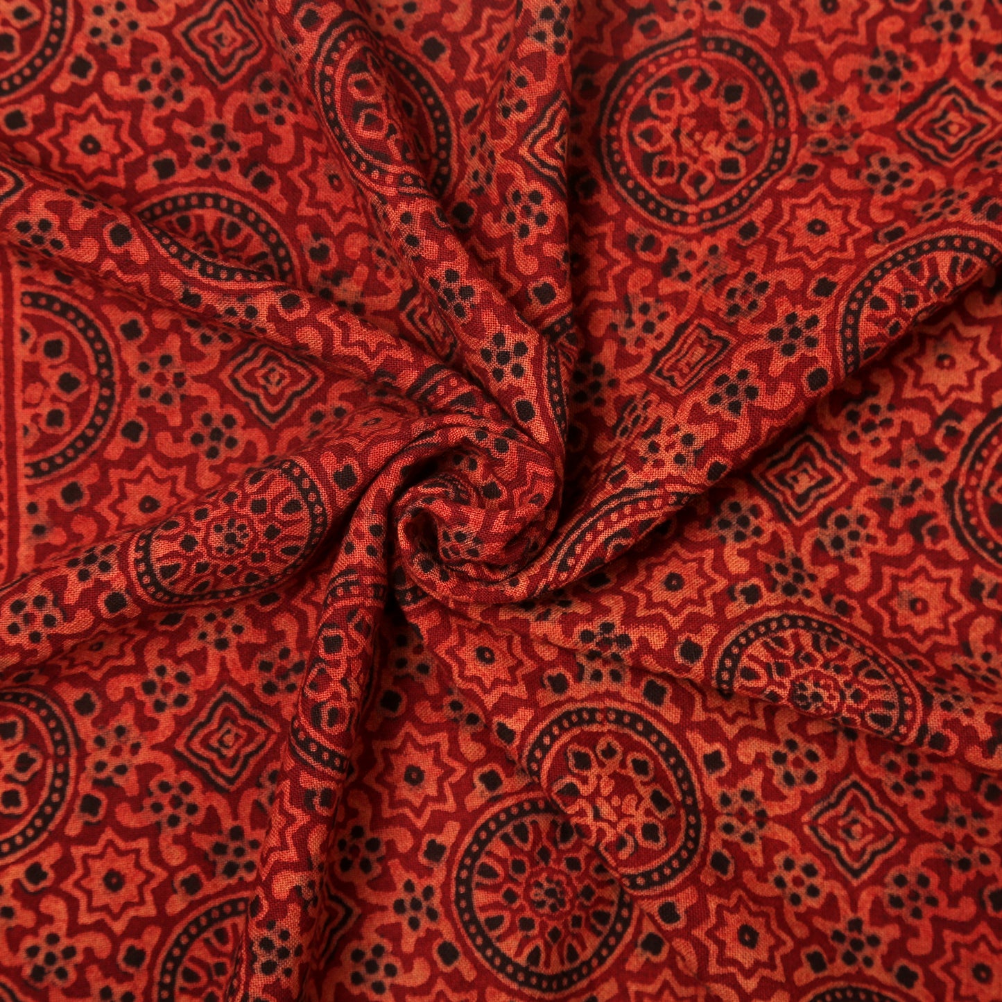 Fine Australian Merino Wool Red Berry Rosewood Hand Block Printed Handwoven Natural Dyed Scarf - Merino Wool Scarves