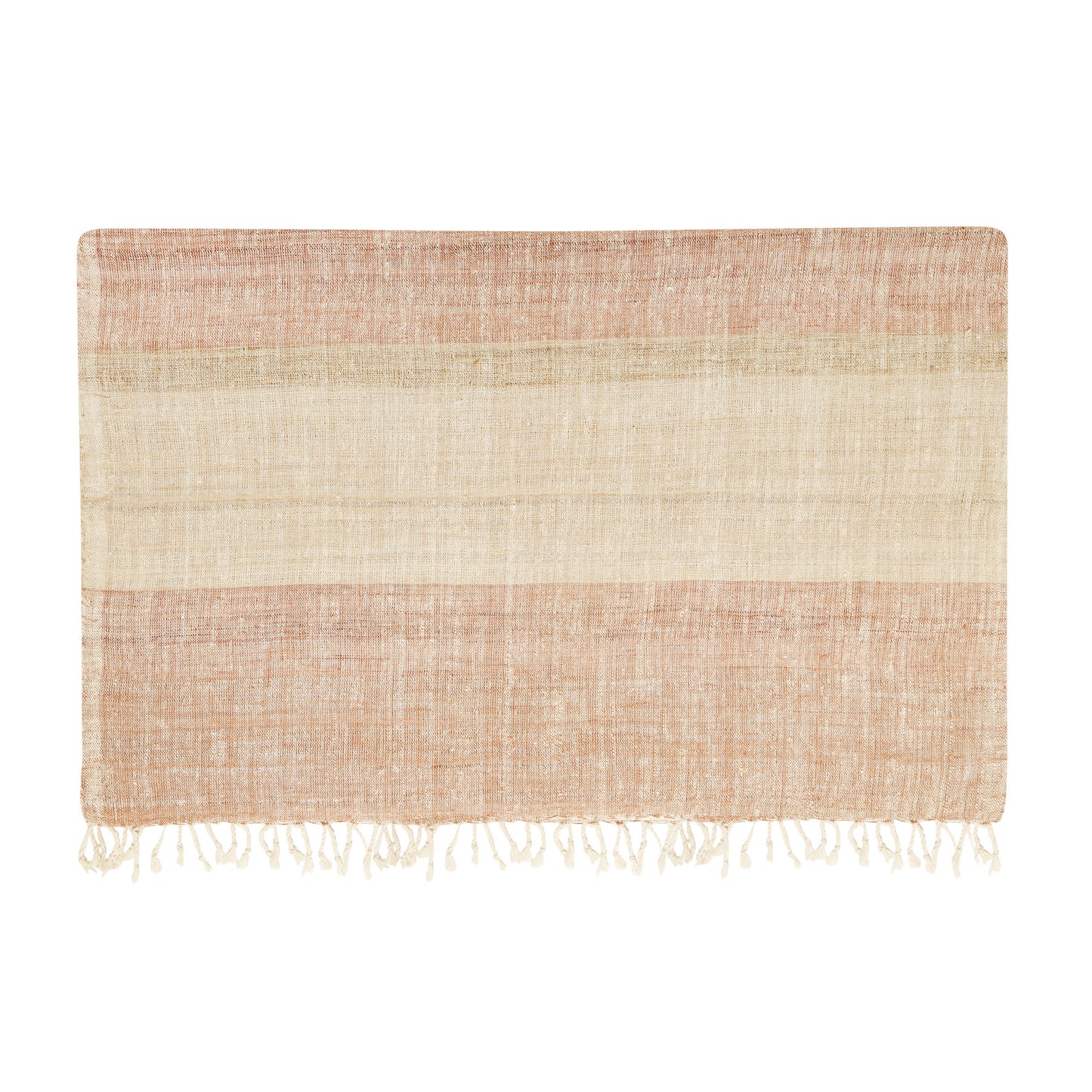 Eri Silk Mocha and Desert Sand Handwoven Natural Dyed Scarf - Silk Scarves Australia