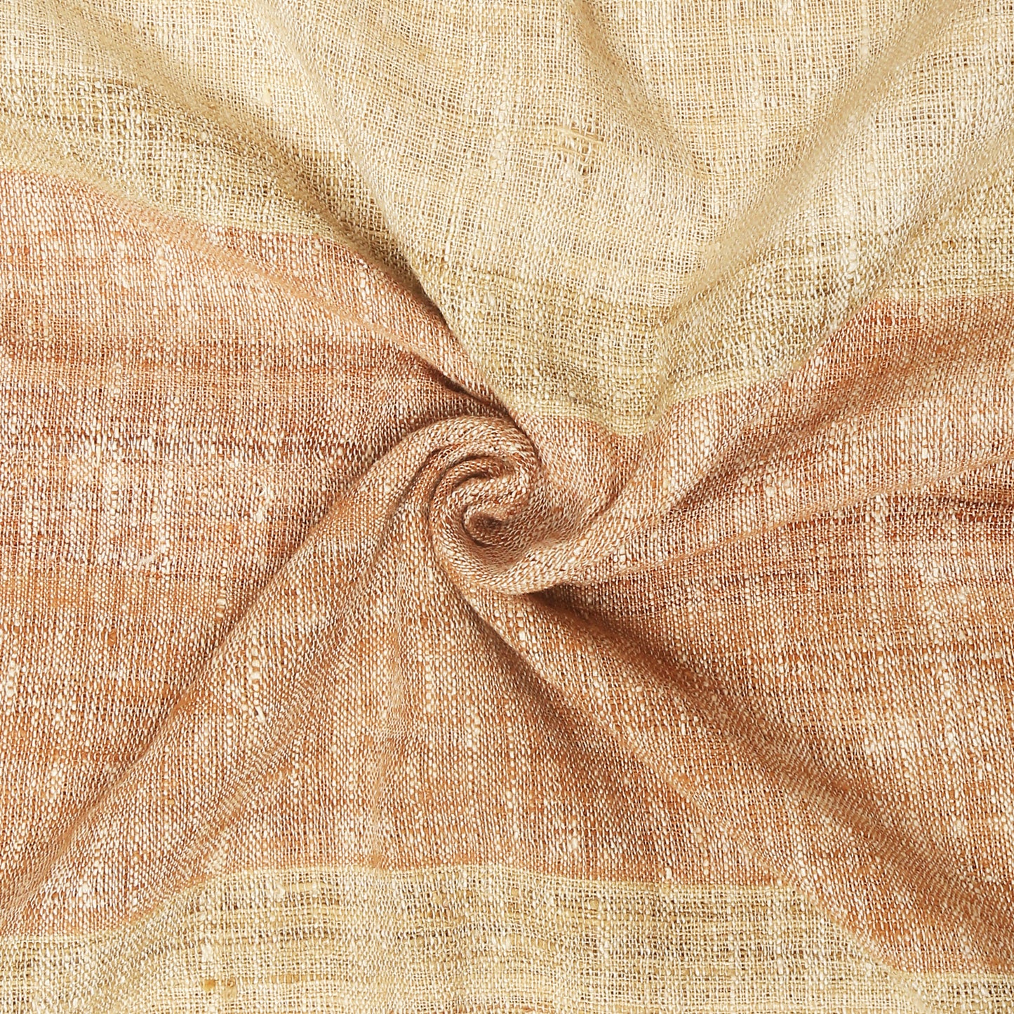 Eri Silk Mocha and Desert Sand Handwoven Natural Dyed Scarf - Silk Scarves Australia