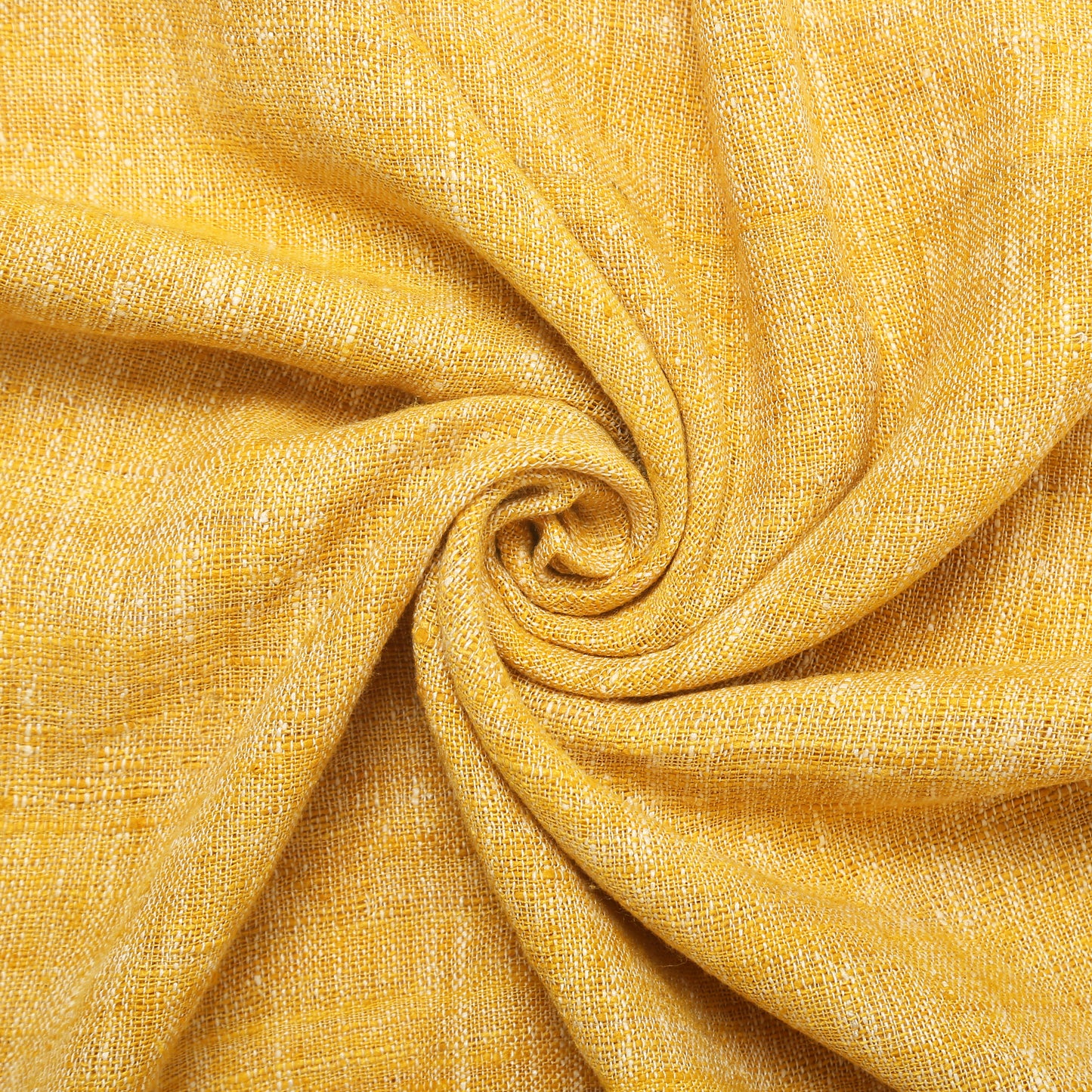 Eri Silk Saffron Mango Handwoven Natural Dyed Scarf - Yellow Silk Scarves