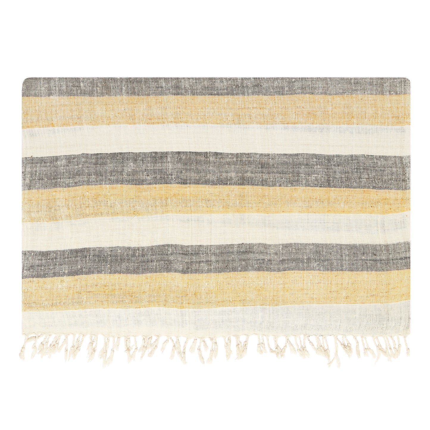 Eri Silk Almond Grey Hampton Handwoven Natural Dyed Scarf - Silk Scarves Australia