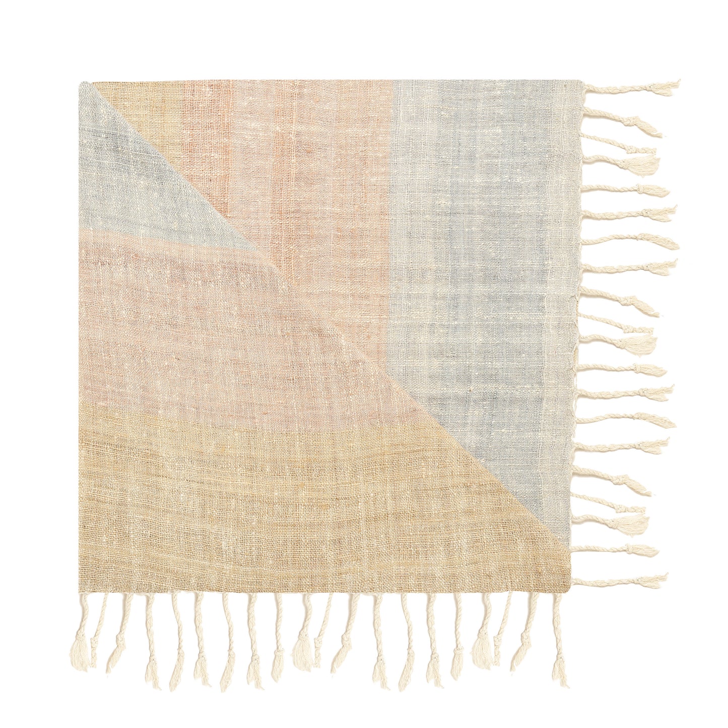 Eri Silk Brandy Tumbleweed Bronco Multicolored Handwoven Natural Dyed Scarf - Handwoven Silk Scarves Australia