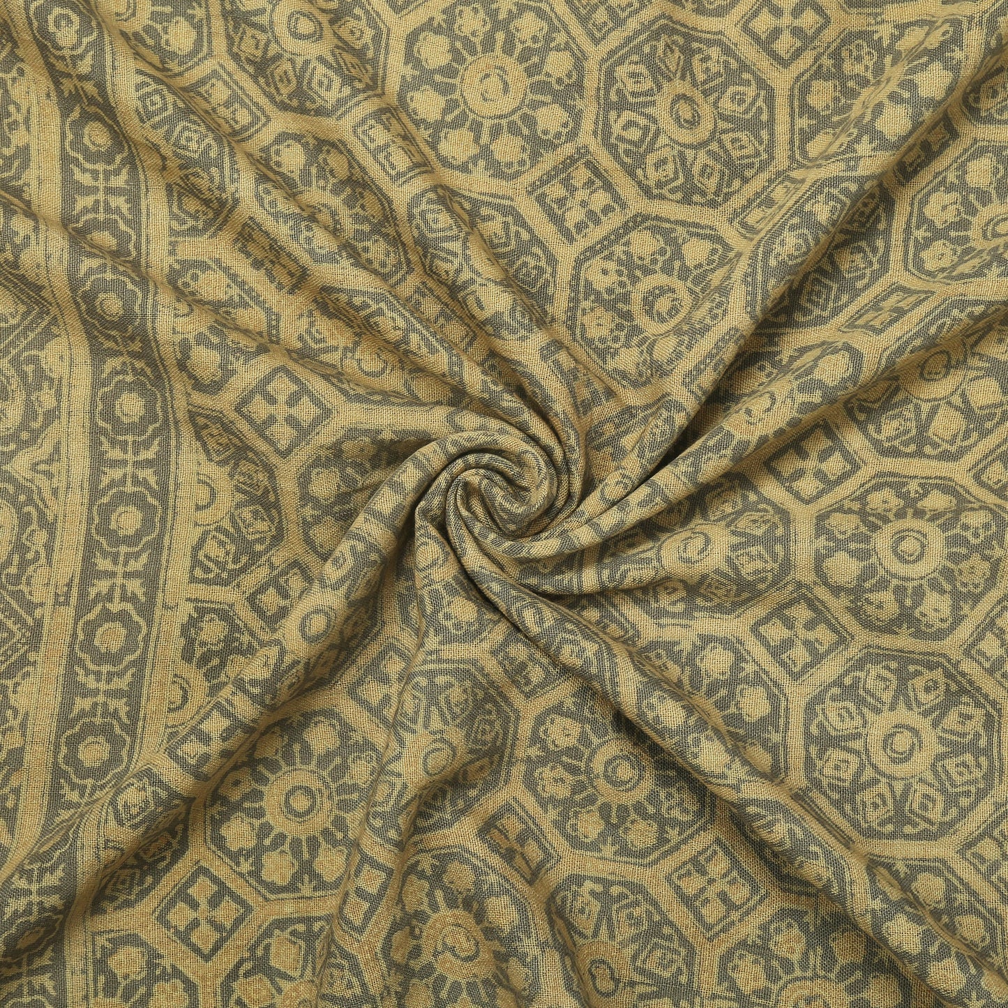 Fine Australian Merino Wool Hampton Sage and Puce Hand Block Printed Handwoven Natural Dyed Scarf - Merino Wool Scarves