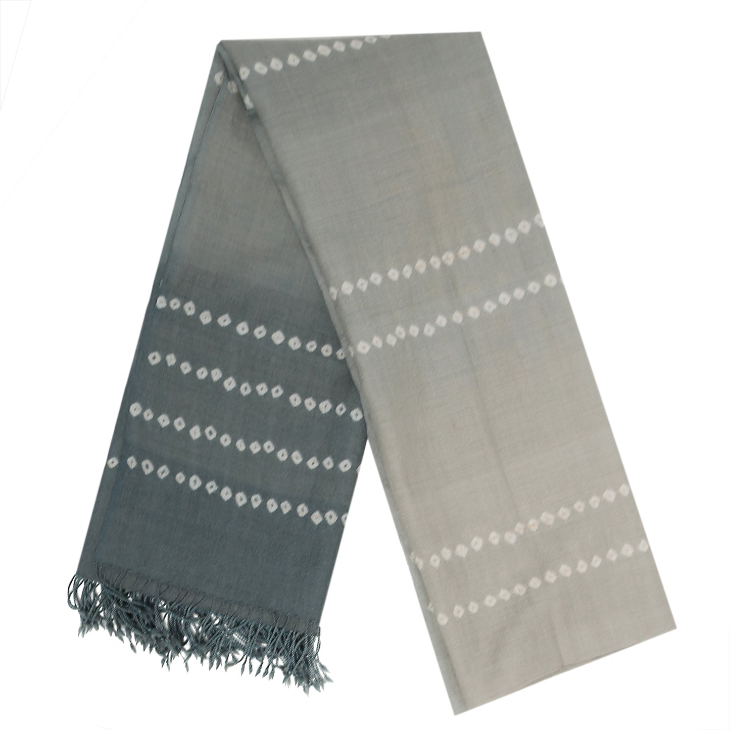 Merino Wool Grey Olive Handwoven Scarf - Merino Wool Scarves Australia