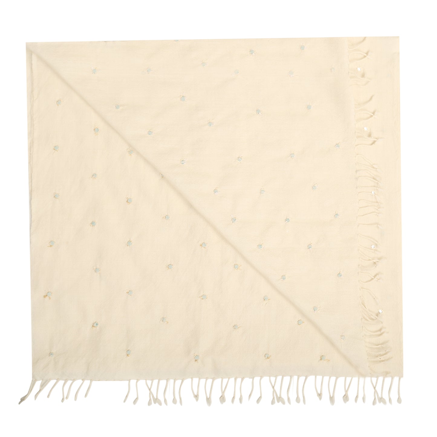 Merino Wool Albescent White Handwoven Scarf - Merino Wool Scarves Australia