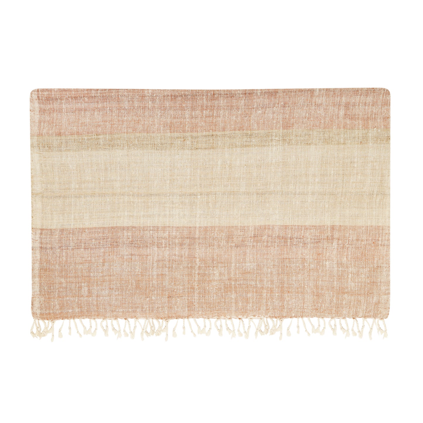 Eri Silk Mocha and Desert Sand  Handwoven Natural Dyed Scarf - Silk Scarves Australia