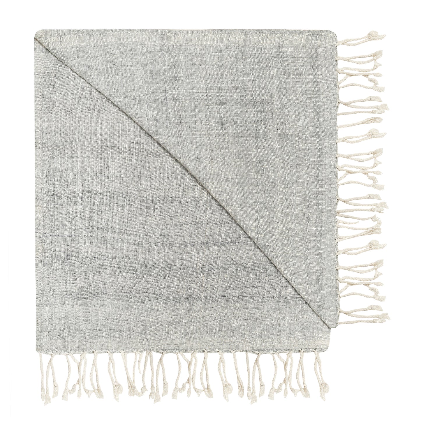 Eri Silk Gainesboro Grey Handwoven Natural Dyed Scarf - Vegan Silk Scarves Australia