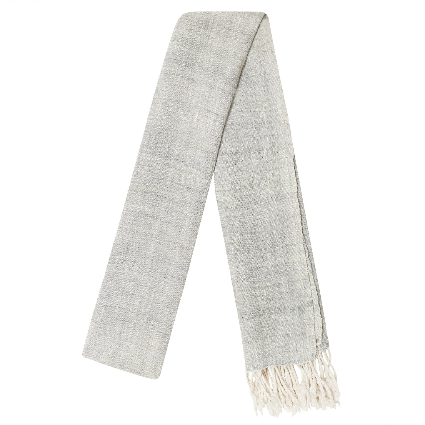 Eri Silk Gainesboro Grey Handwoven Natural Dyed Scarf - Vegan Silk Scarves Australia