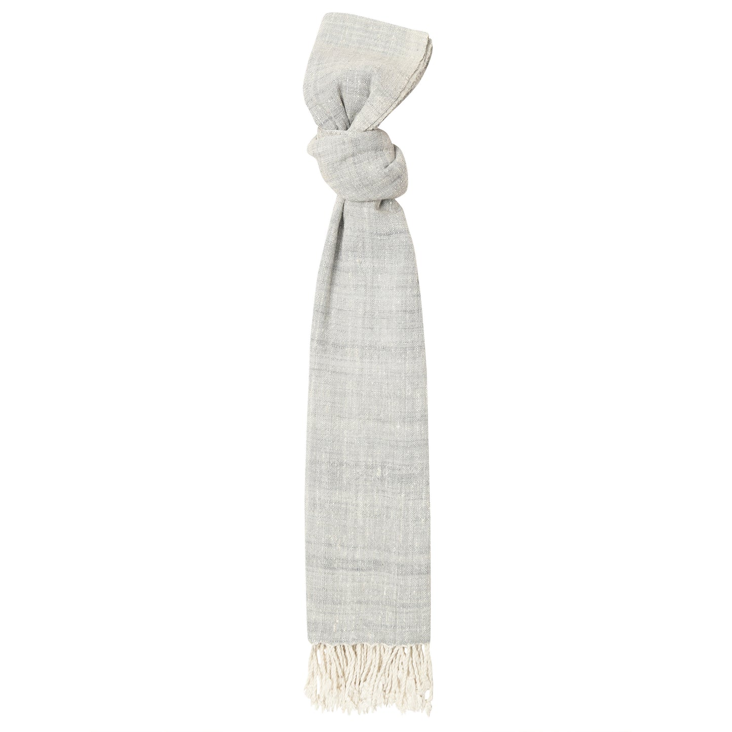 Eri Silk Gainesboro Grey Handwoven Natural Dyed Scarf - Vegan Silk Scarves Australia