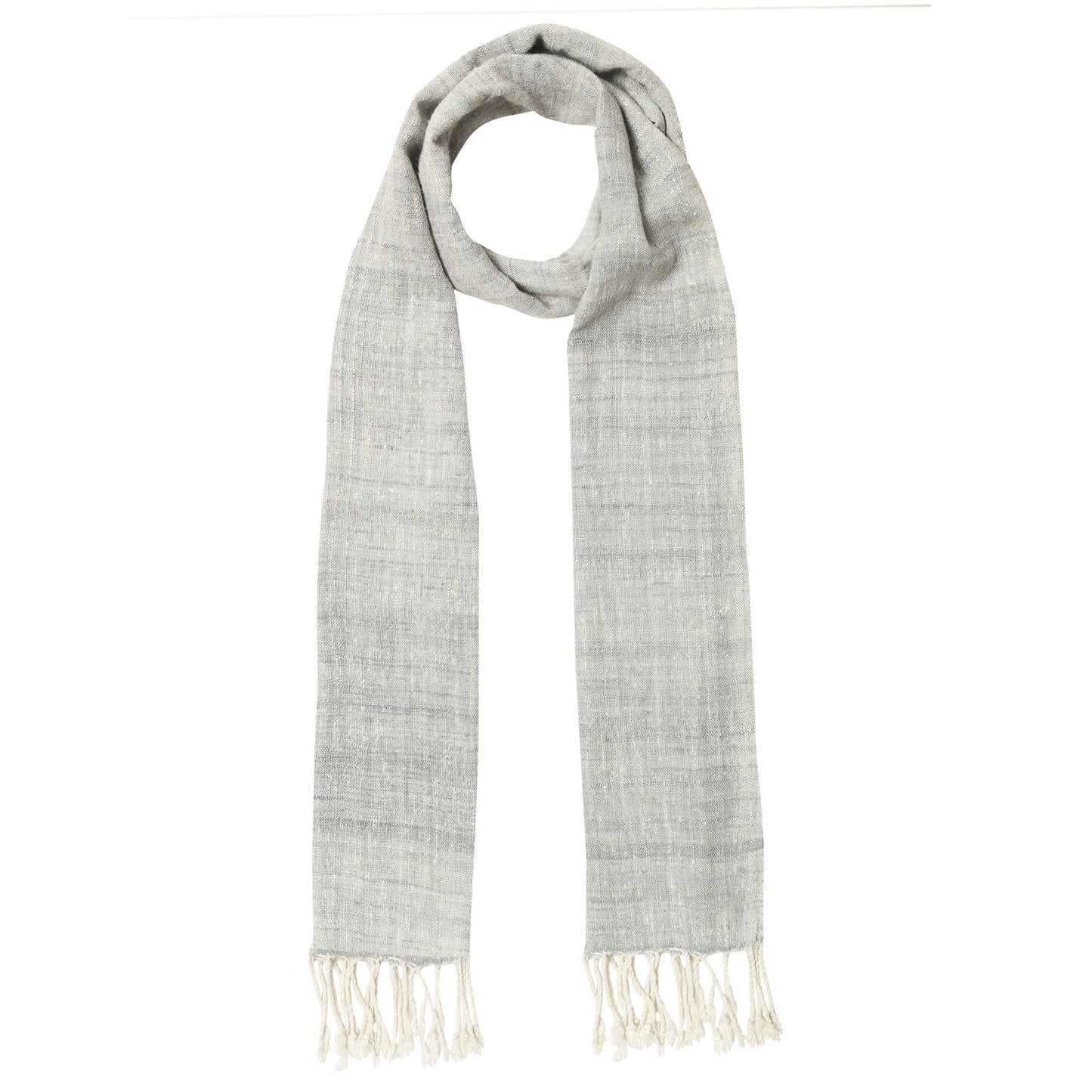 Eri Silk Gainesboro Grey Handwoven Natural Dyed Scarf - Vegan Silk Scarves Australia