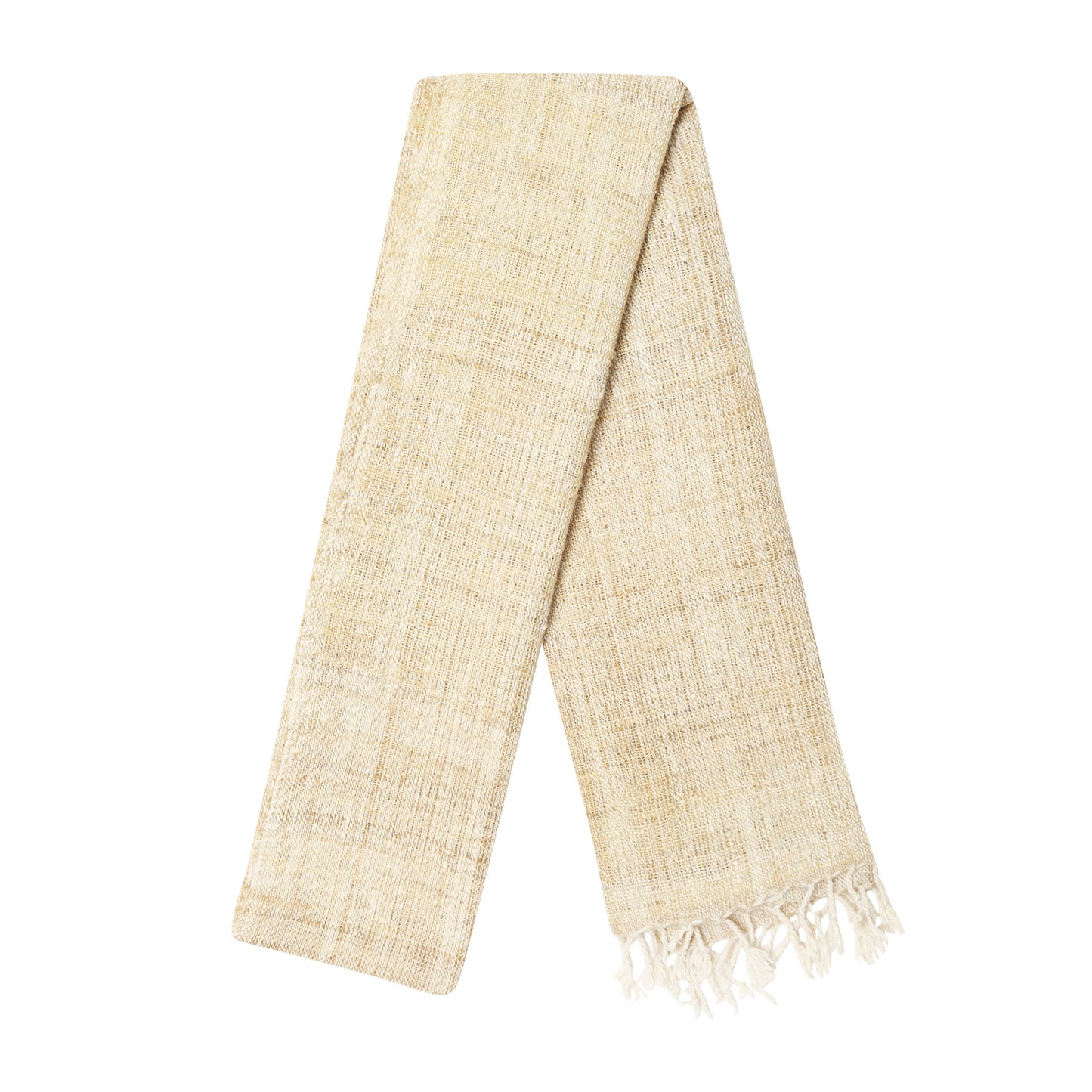 Eri Silk Harvest Gold Handwoven Natural Dyed Scarf - Silk Scarves Australia