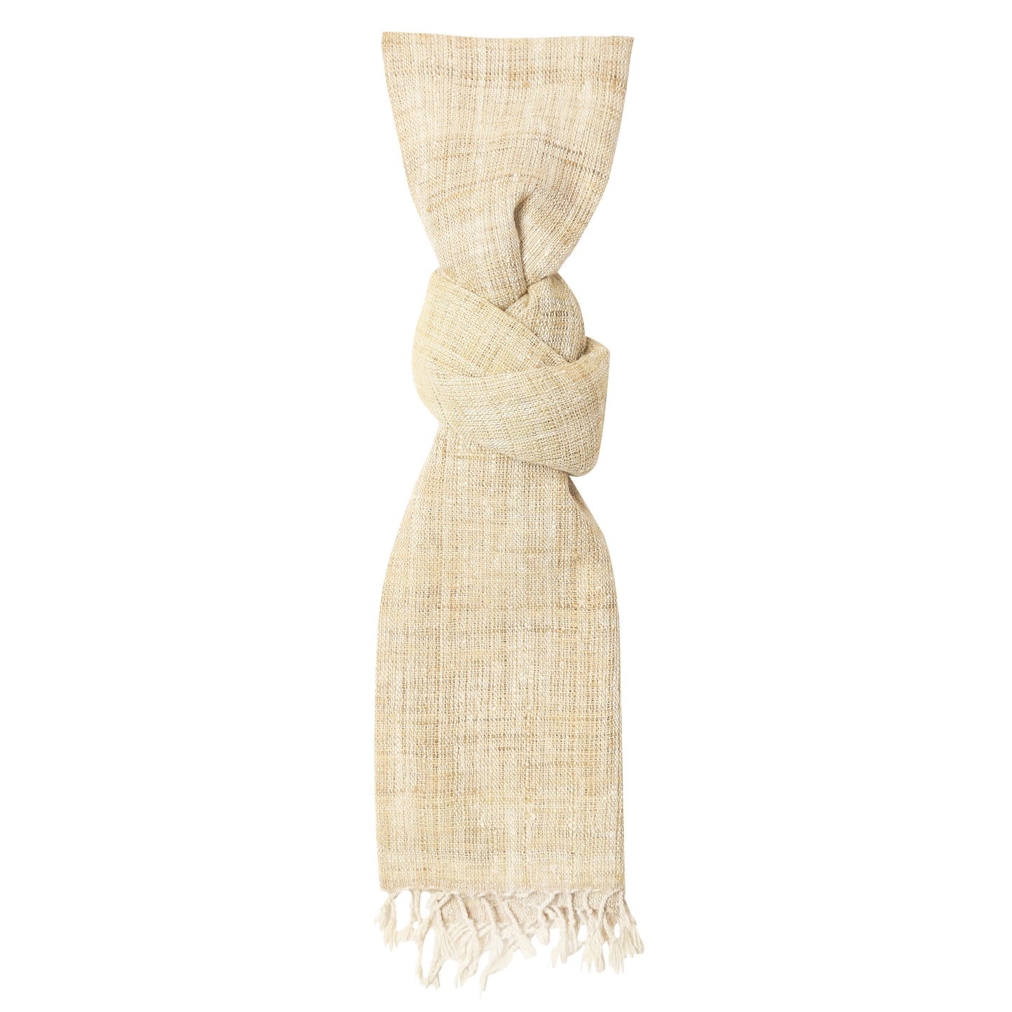 Eri Silk Harvest Gold Handwoven Natural Dyed Scarf - Silk Scarves Australia