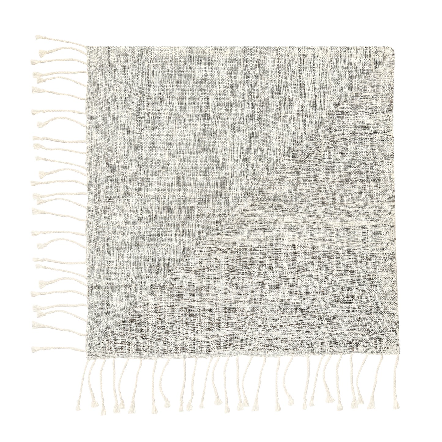 Eri Silk White Smoke and Oslo Grey Handwoven Natural Dyed Scarf - Plain Silk Scarves Australia