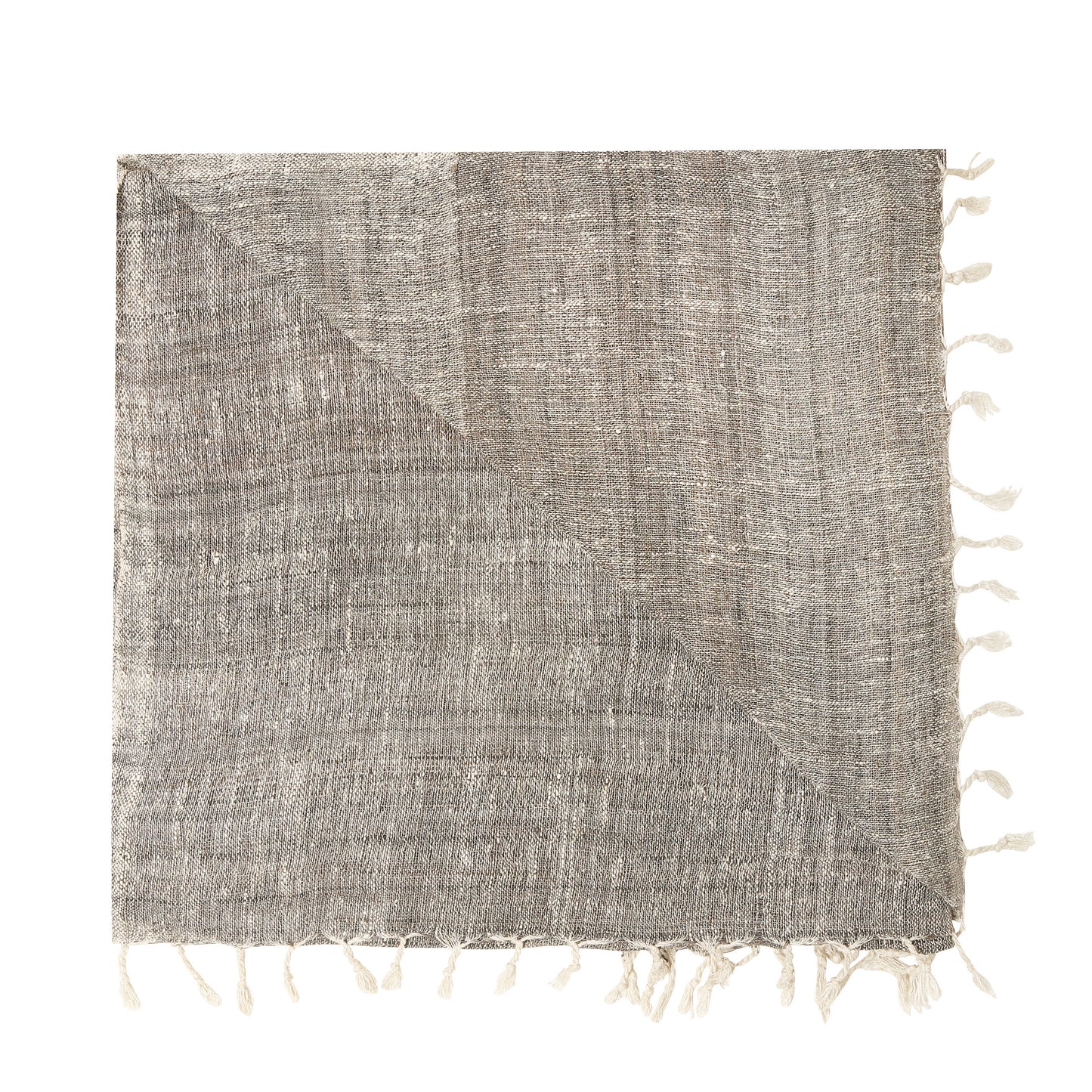 Eri Silk Natural Grey Handwoven Natural Dyed Scarf - Grey Silk Scarves