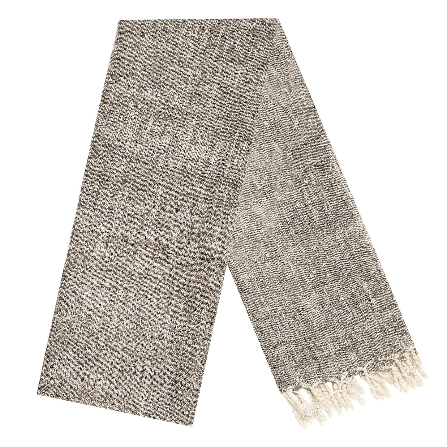 Eri Silk Natural Grey Handwoven Natural Dyed Scarf - Grey Silk Scarves