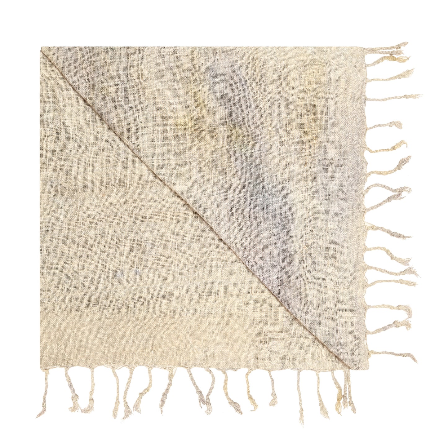 Eri Silk Hampton and Quill Grey Handwoven Natural Dyed Scarf - Silk Scarves Australia