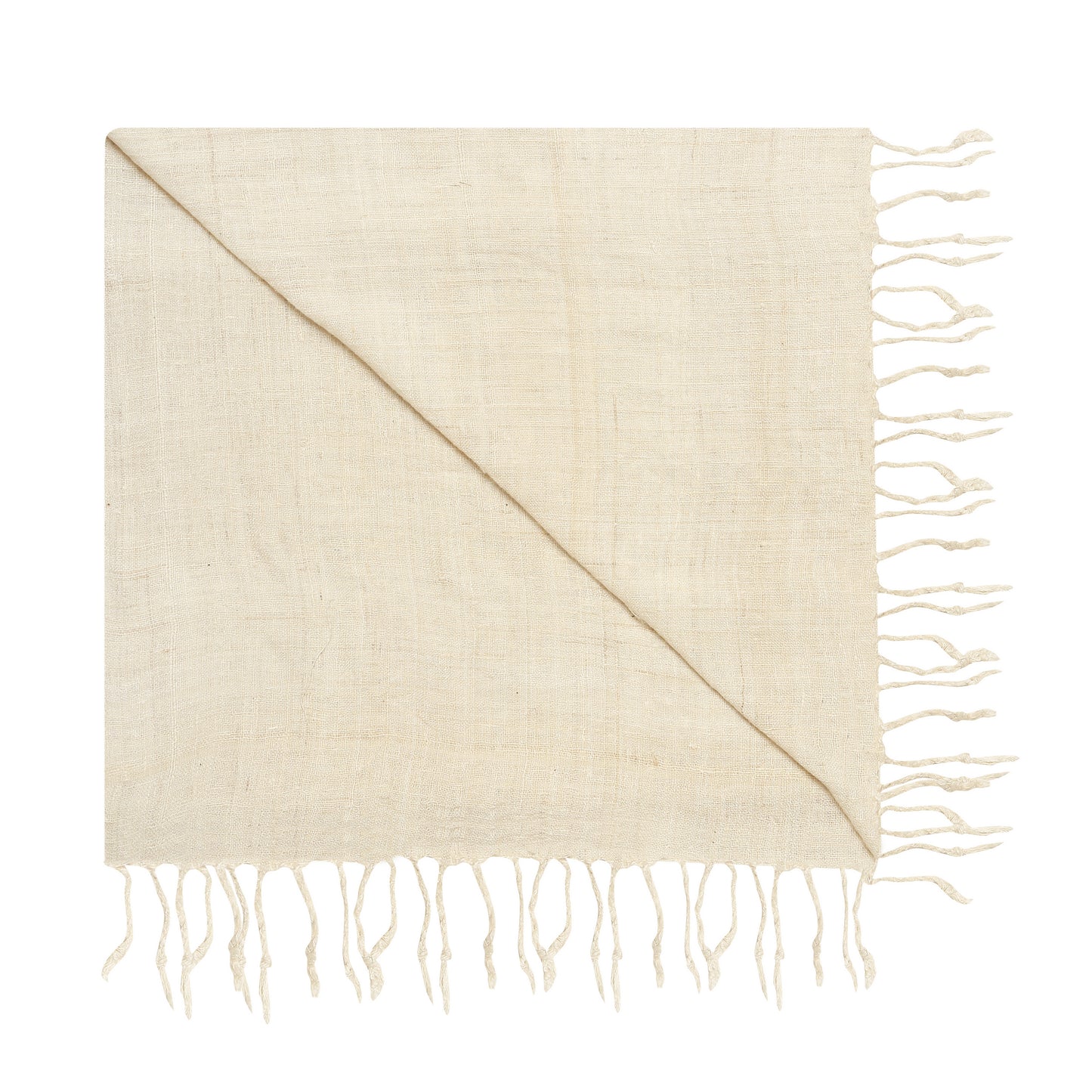 Eri Silk Bianca Handwoven Natural Dyed Scarf - Plain Silk Scarves Australia