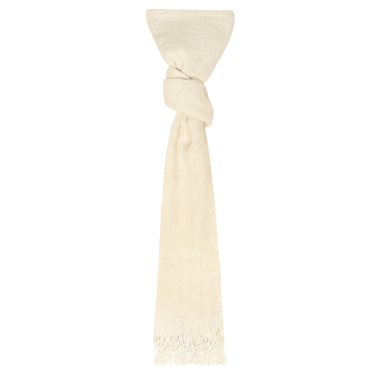 Eri Silk Bianca Handwoven Natural Dyed Scarf - Plain Silk Scarves Australia