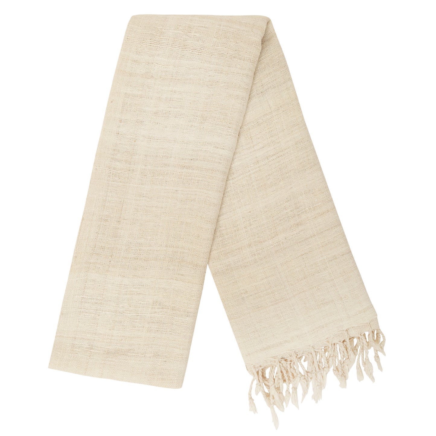 Eri Silk Sandy Beach Handwoven Natural Dyed Scarf - Plain Silk Scarves Australia