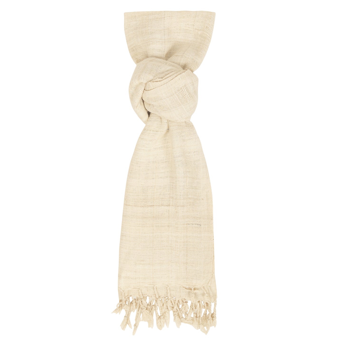 Eri Silk Sandy Beach Handwoven Natural Dyed Scarf - Plain Silk Scarves Australia