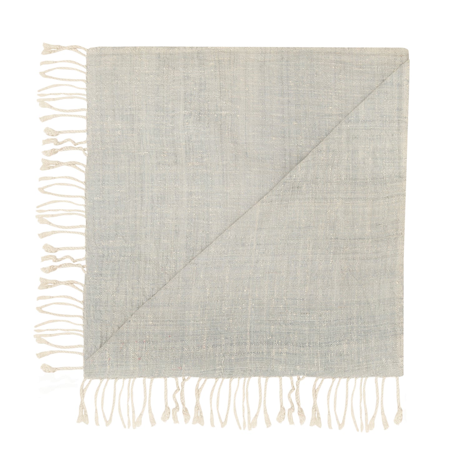 Eri Silk Foggy Grey and Aluminium Handwoven Natural Dyed Scarf - Plain Silk Scarves Australia