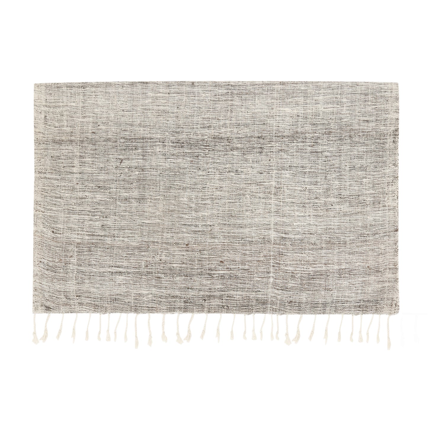 Eri Silk Taupe and Platinum Handwoven Natural Dyed Scarf - Grey Silk Scarves