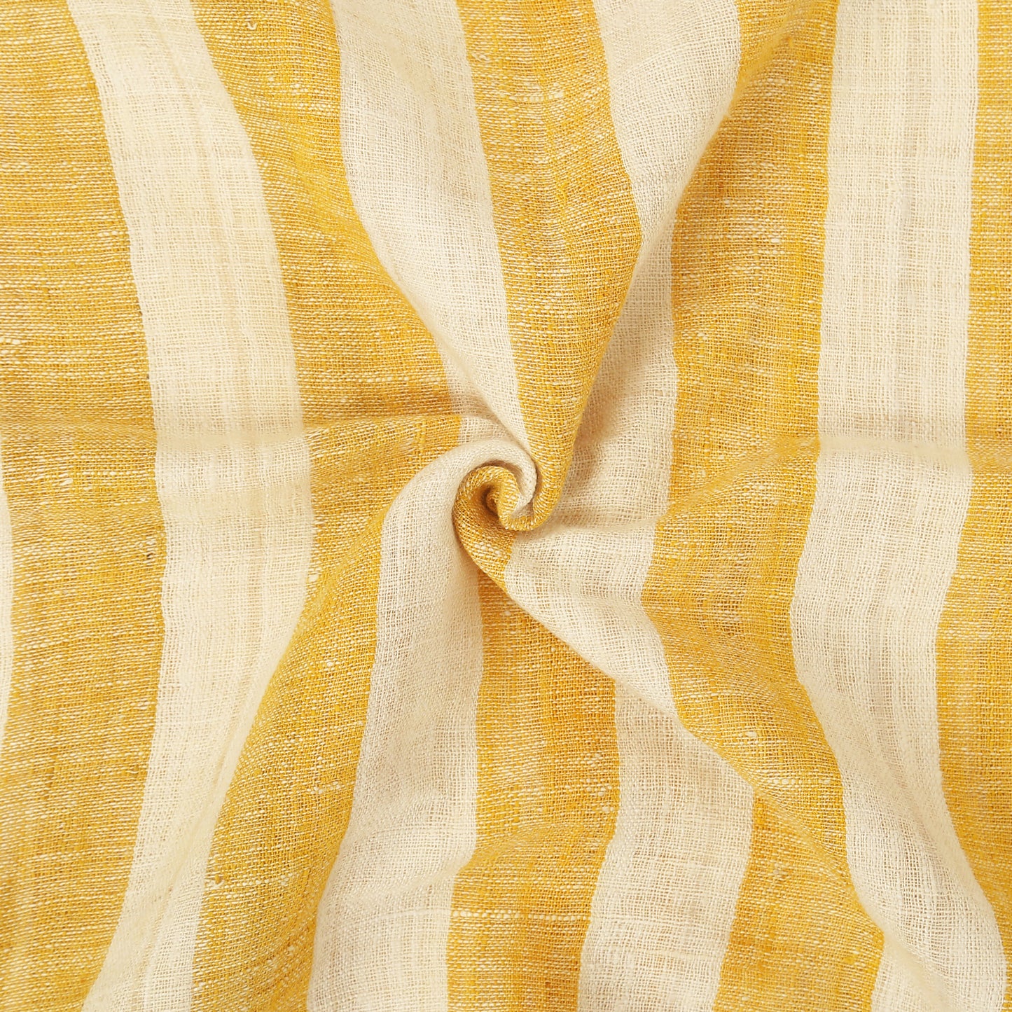 Eri Silk Golden Glow and Wheatfield Striped Handwoven Natural Dyed Scarf - Silk Scarves Australia