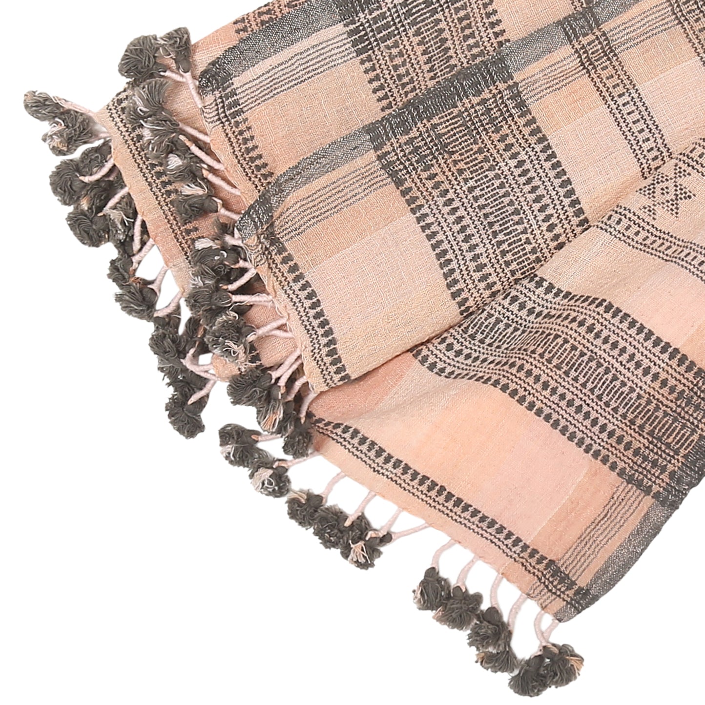 Organic Cotton Sandstone Pink Handwoven Scarf - Cotton Scarves Australia