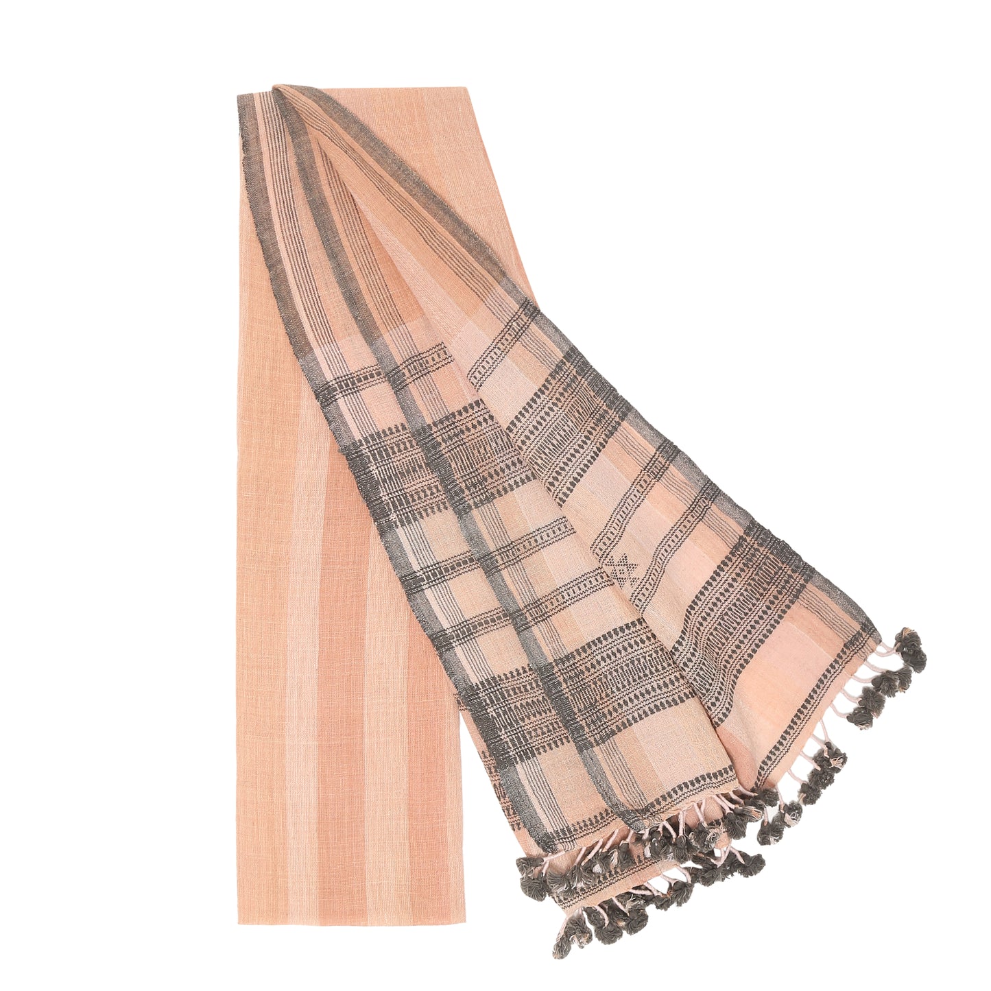 Organic Cotton Sandstone Pink Handwoven Scarf - Cotton Scarves Australia