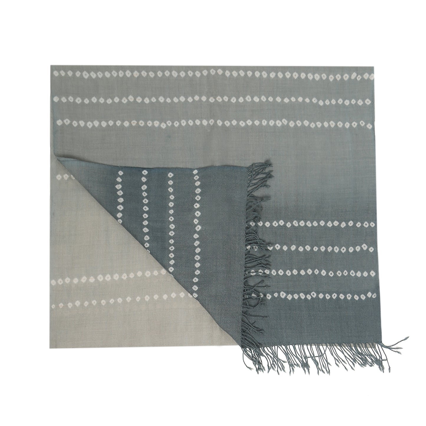 Merino Wool Grey Olive Handwoven Scarf - Merino Wool Scarves Australia