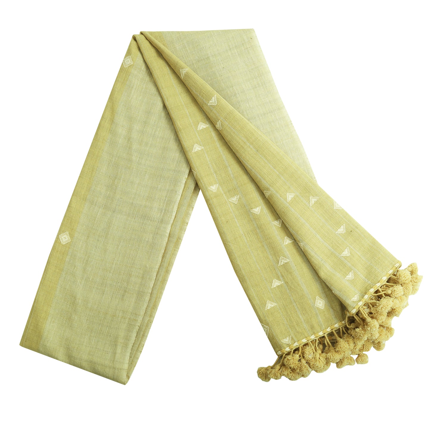 Organic Cotton Olive Green Handwoven Scarf - Cotton Scarves Australia