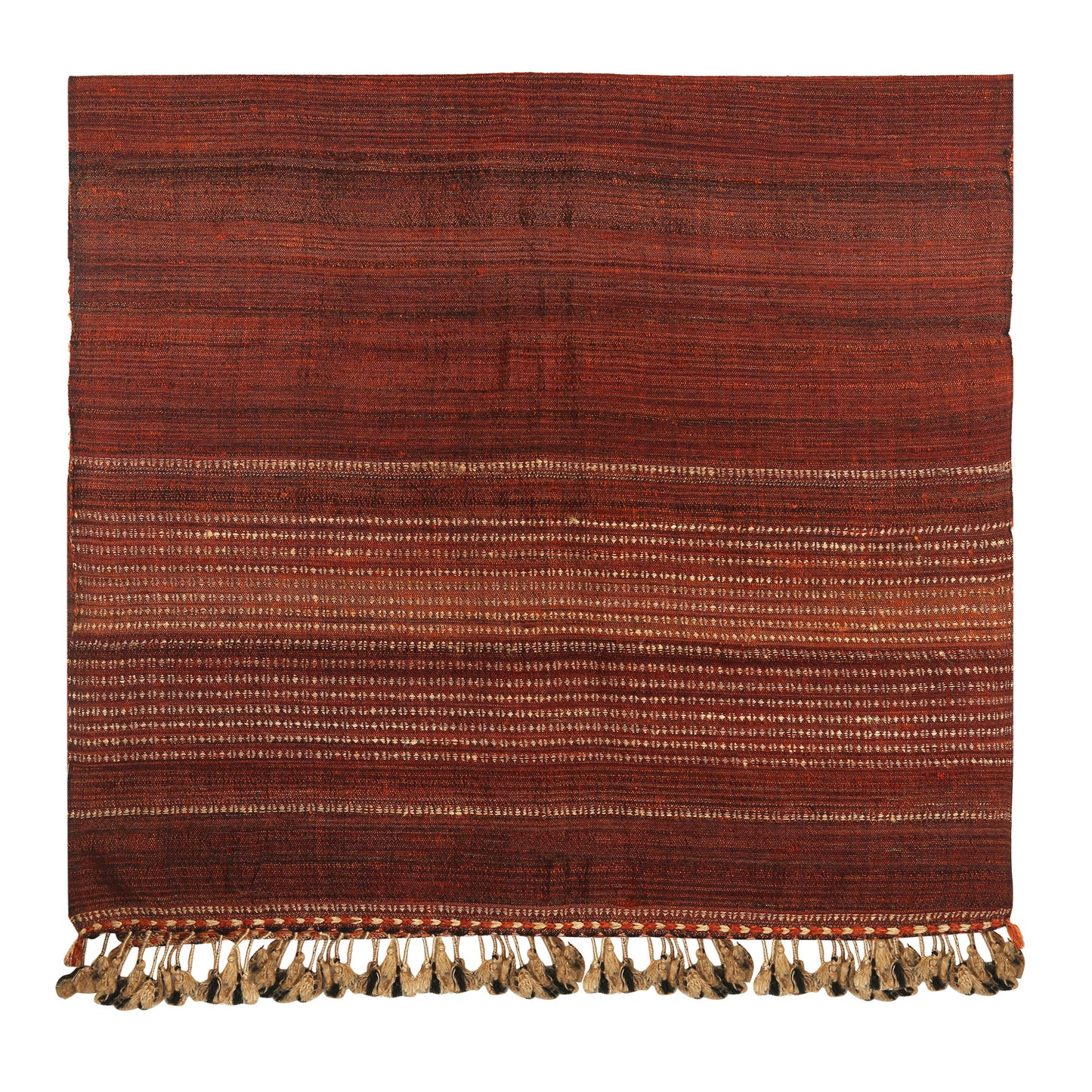 Coffee Bean Handwoven Scarf in Fine Australian Merino Wool & Tussar Silk - Merino Wool Scarves