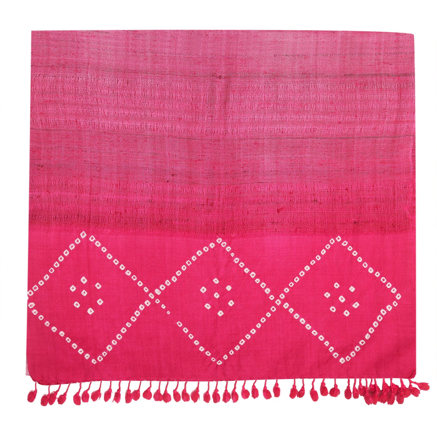 Pink Lemonade Handwoven Scarf in Fine Australian Merino Wool & Tussar Silk - Merino Wool Scarves