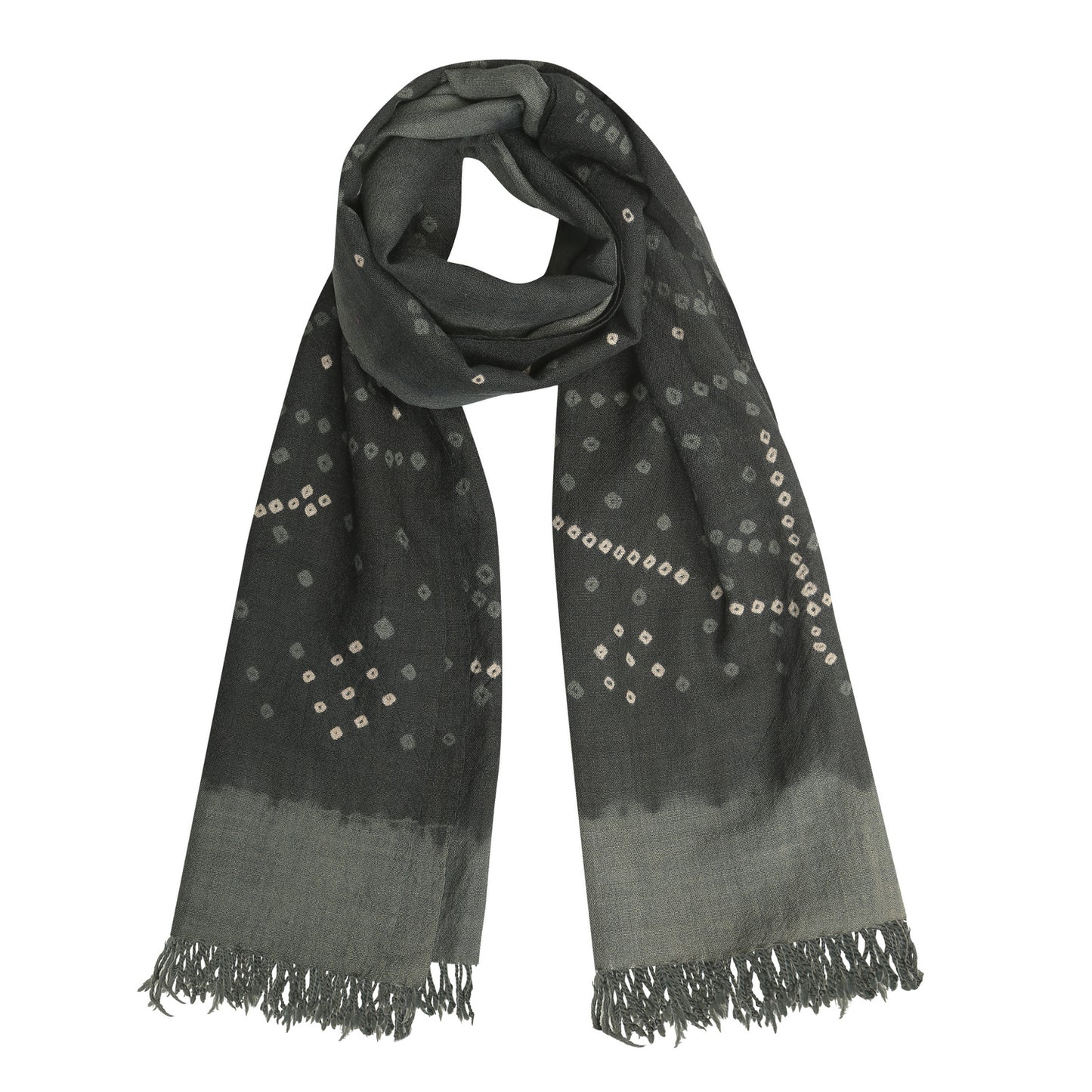 Merino Wool Concord & Dark Grey Handwoven Scarf - Merino Wool Scarves Australia