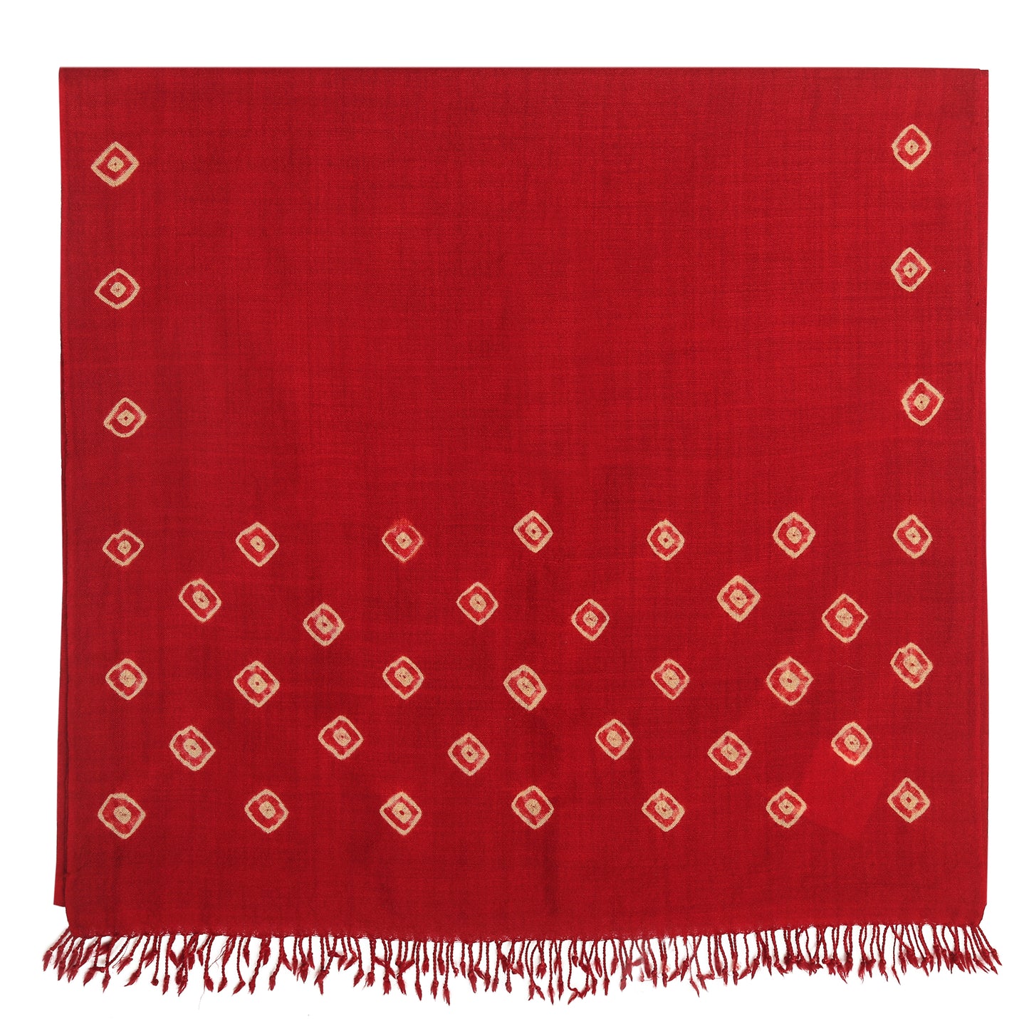 Merino Wool Crimson Red Handwoven Scarf - Merino Wool Scarves Australia