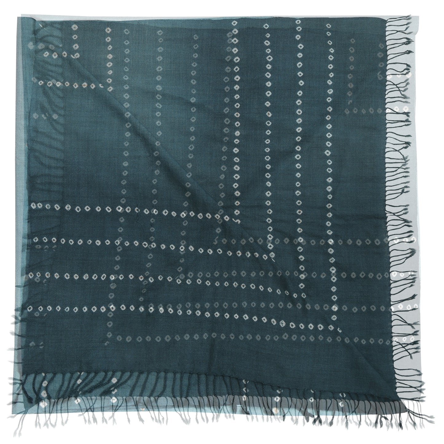 Merino Wool Faded Jade & Cadet Handwoven Scarf - Merino Wool Scarves Australia