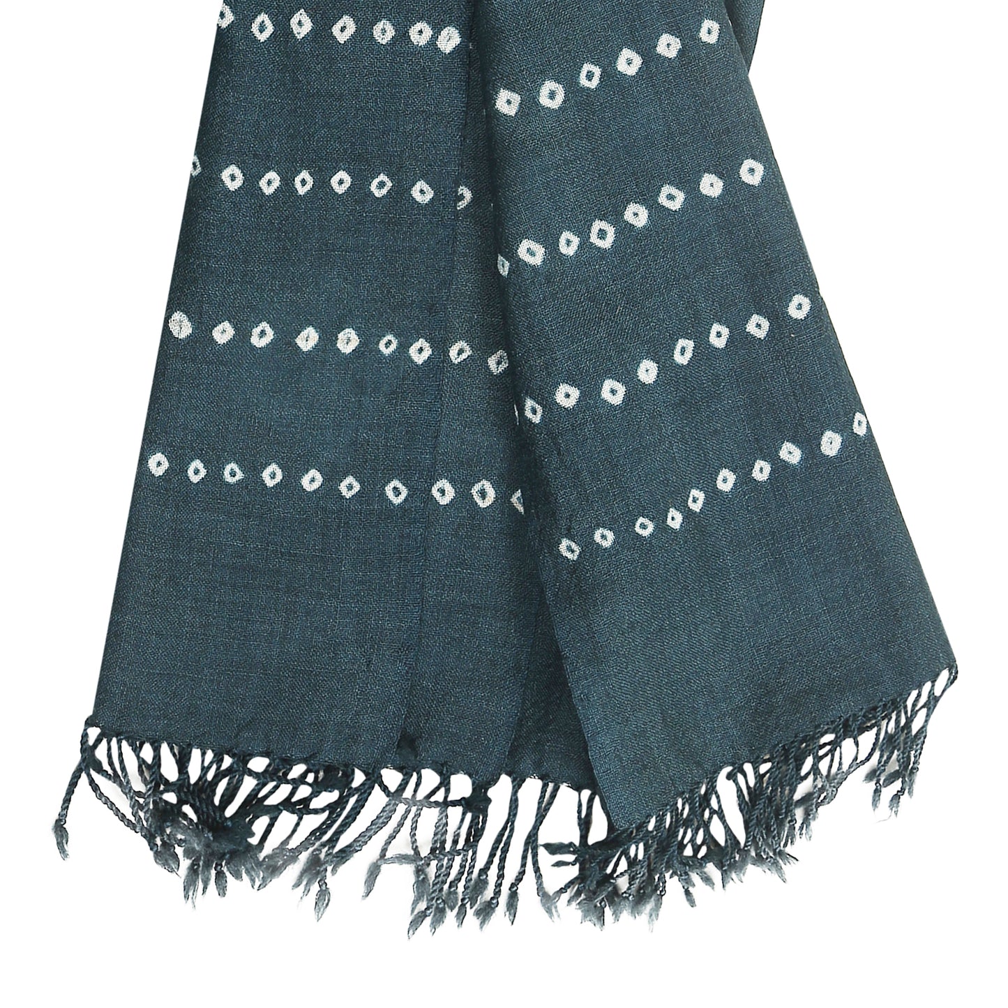 Merino Wool Faded Jade & Cadet Handwoven Scarf - Merino Wool Scarves Australia