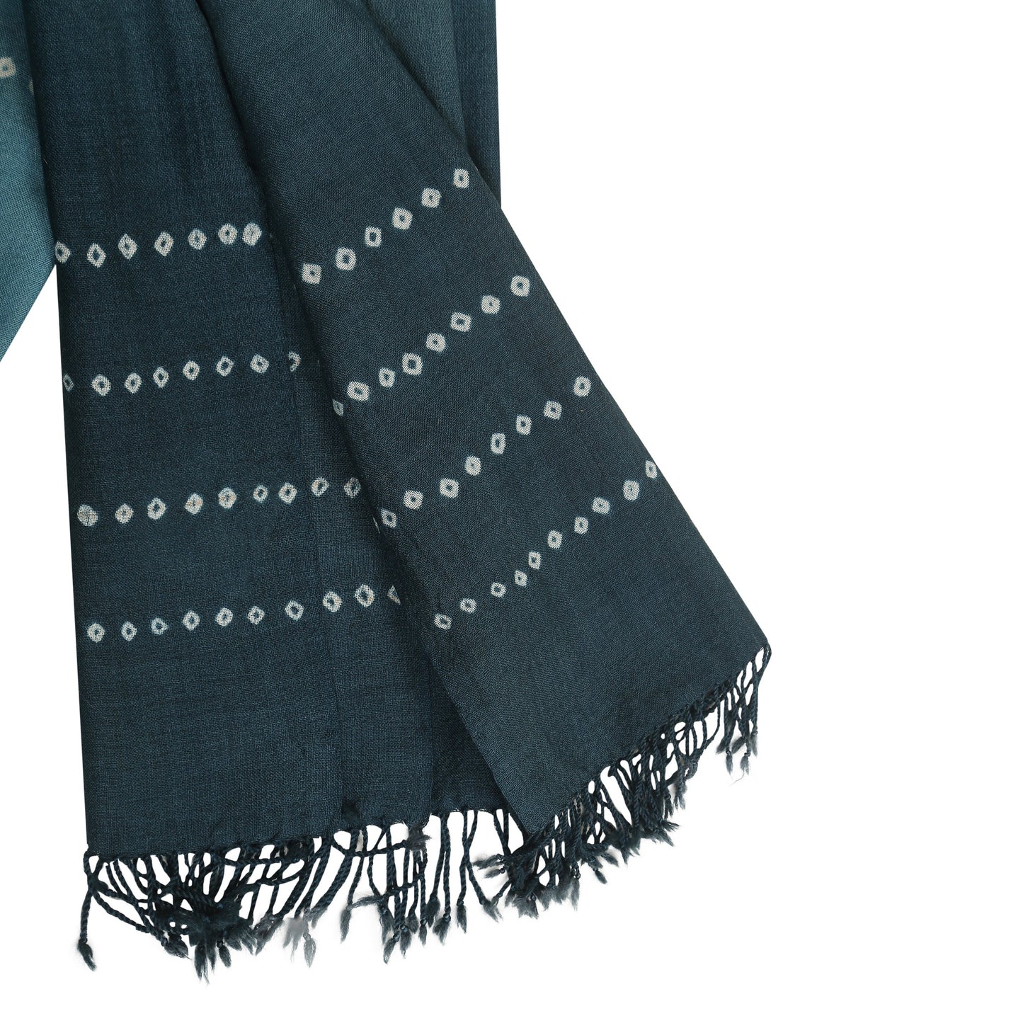 Merino Wool Faded Jade & Cadet Handwoven Scarf - Merino Wool Scarves Australia