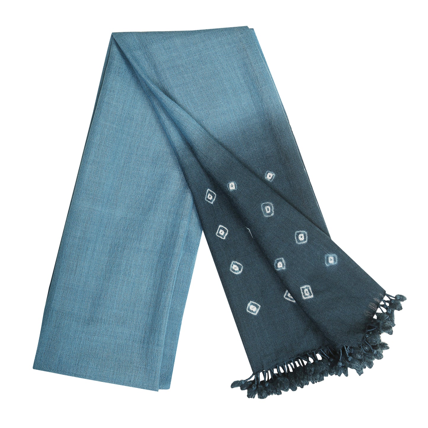 Merino Wool Bluish Grey & Slate Handwoven Scarf - Merino Wool Scarves Australia