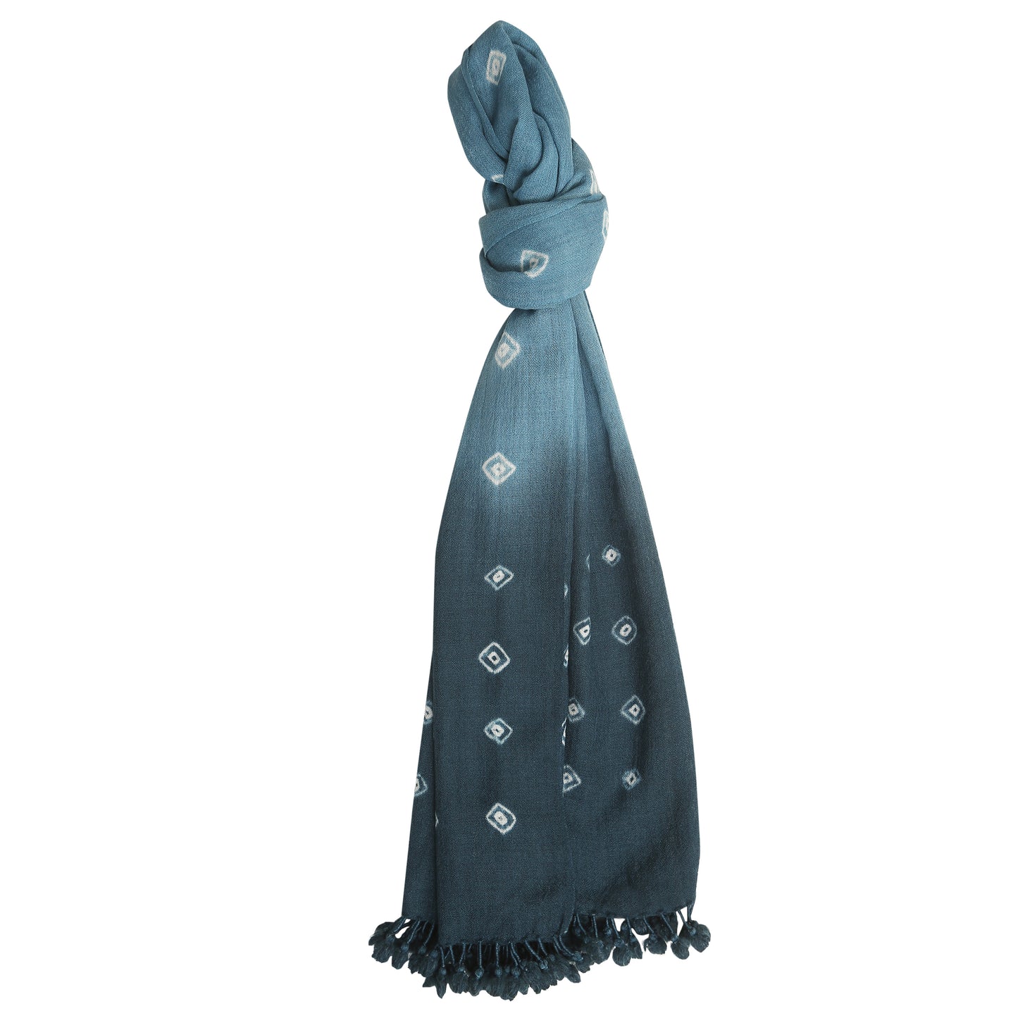 Merino Wool Bluish Grey & Slate Handwoven Scarf - Merino Wool Scarves Australia