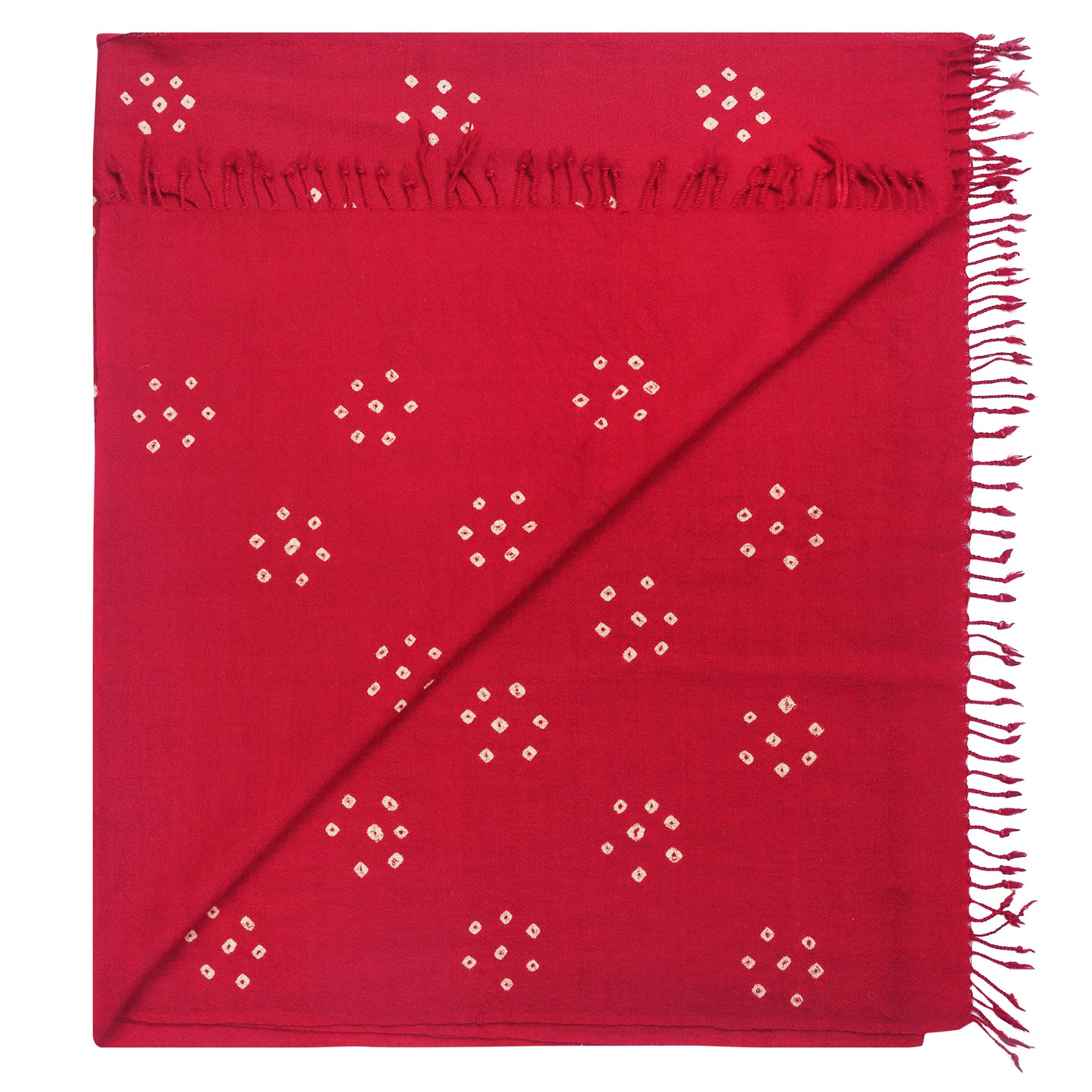 Merino Wool Cornell Red Handwoven Scarf - Merino Wool Scarves Australia