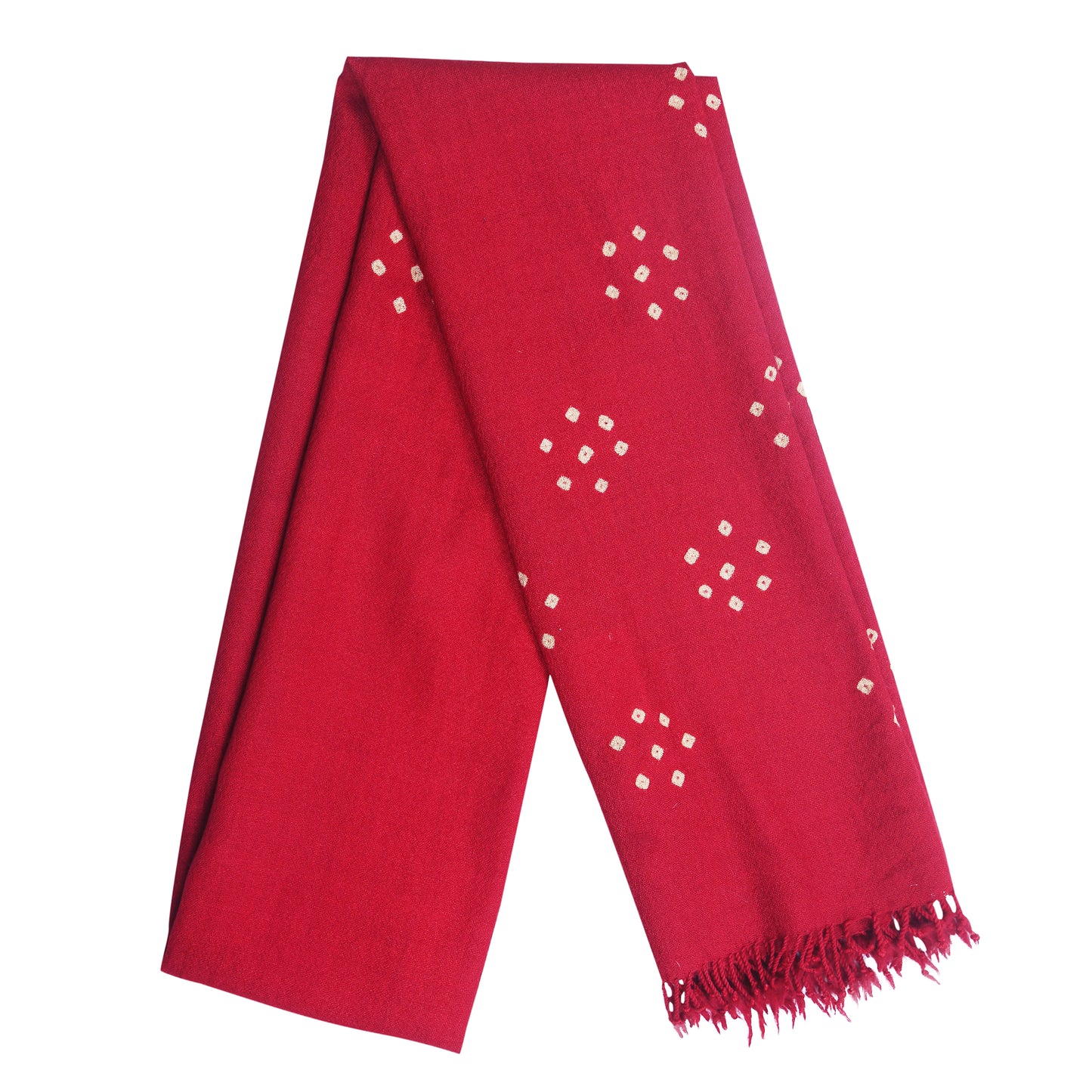 Merino Wool Cornell Red Handwoven Scarf - Merino Wool Scarves Australia