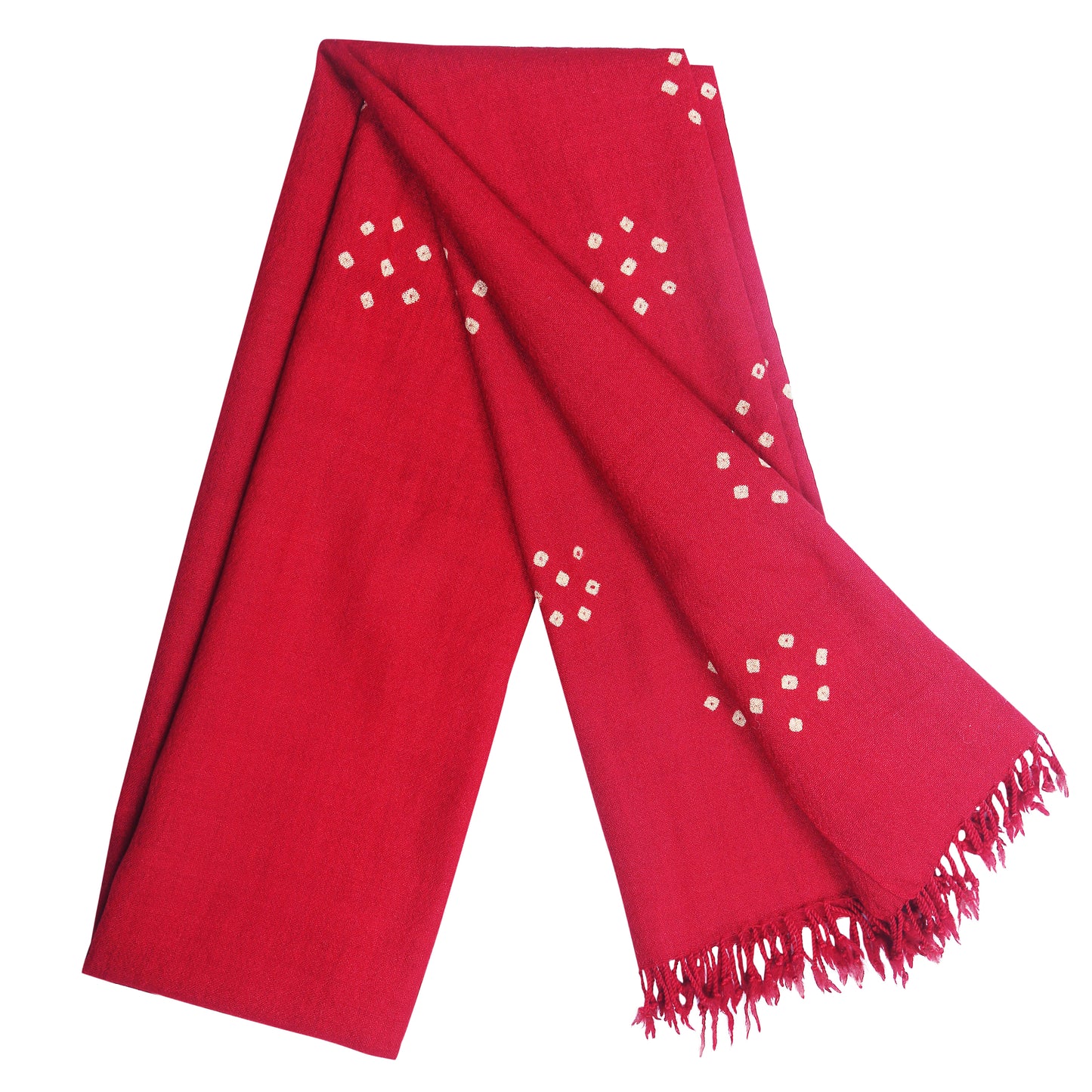 Merino Wool Cornell Red Handwoven Scarf - Merino Wool Scarves Australia