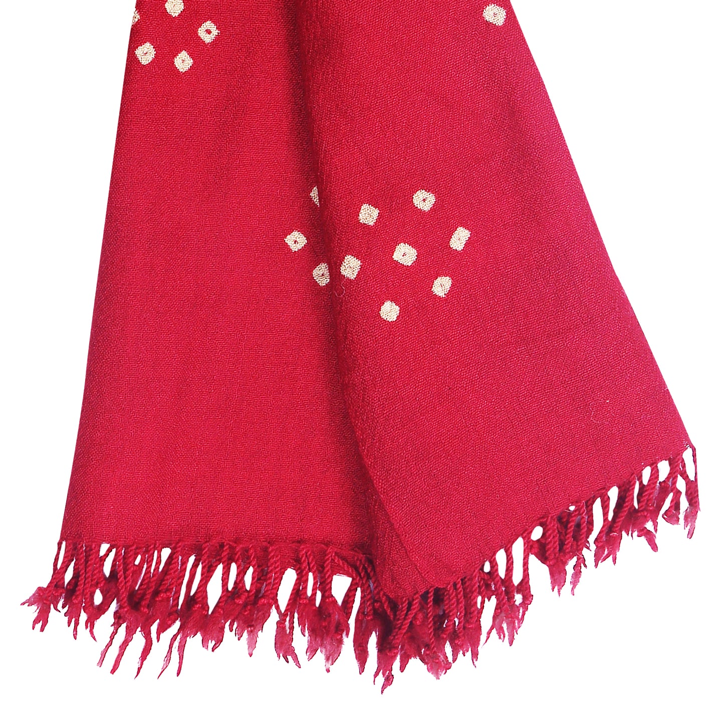 Merino Wool Cornell Red Handwoven Scarf - Merino Wool Scarves Australia