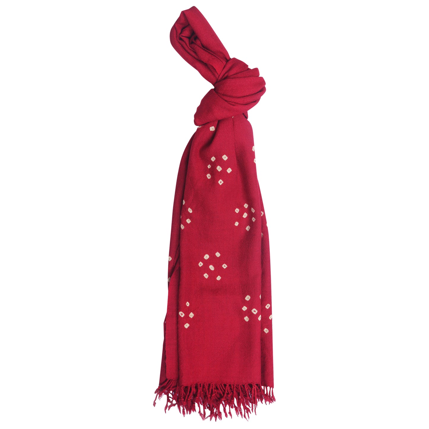 Merino Wool Cornell Red Handwoven Scarf - Merino Wool Scarves Australia