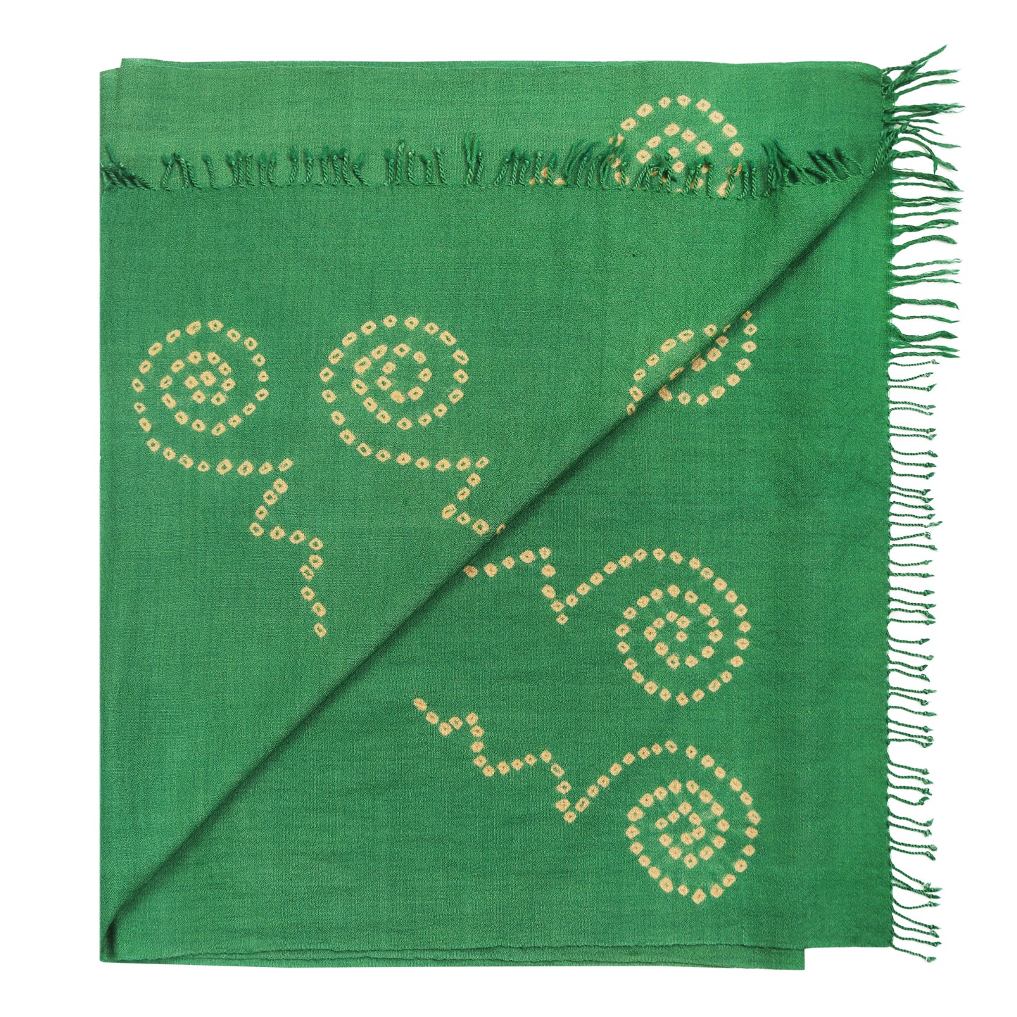 Merino Wool Forest Green Handwoven Scarf - Merino Wool Scarves Australia