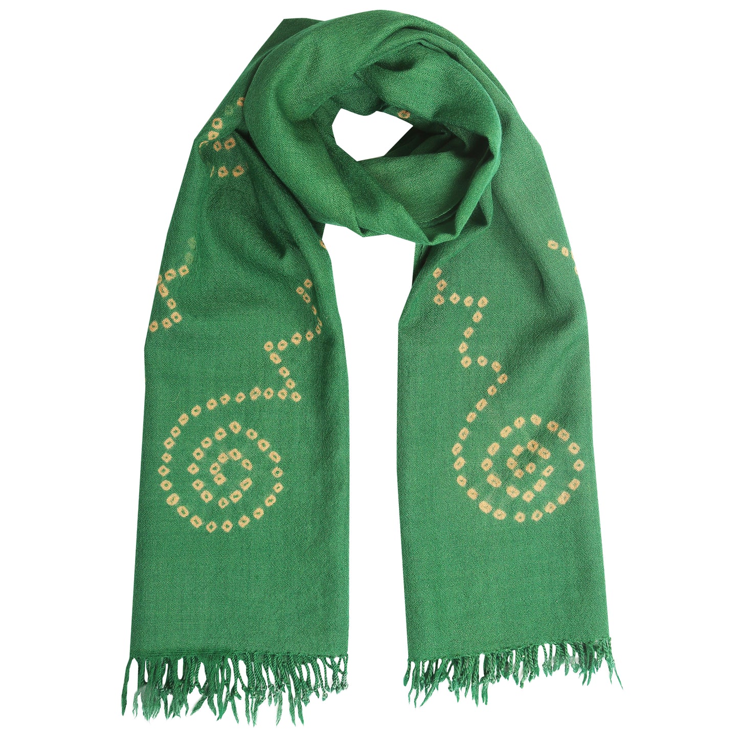 Merino Wool Forest Green Handwoven Scarf - Merino Wool Scarves Australia