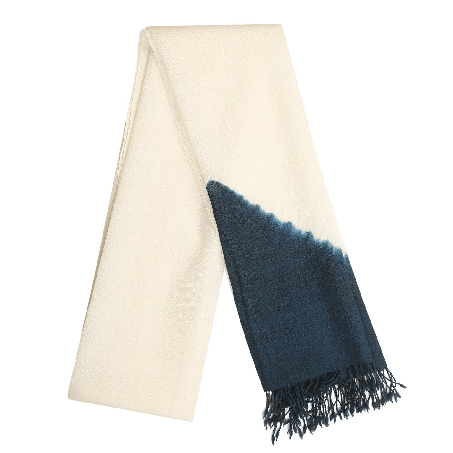 Merino Wool Ecru White & Ebony Clay Handwoven Scarf - Merino Wool Scarves Australia