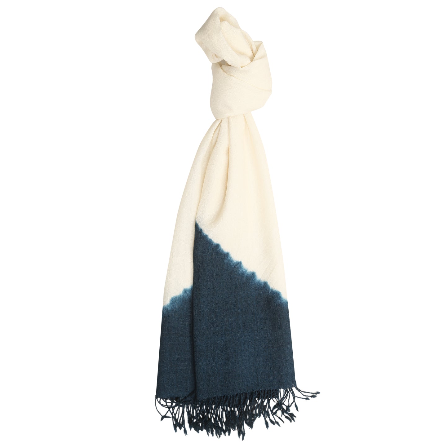 Merino Wool Ecru White & Ebony Clay Handwoven Scarf - Merino Wool Scarves Australia