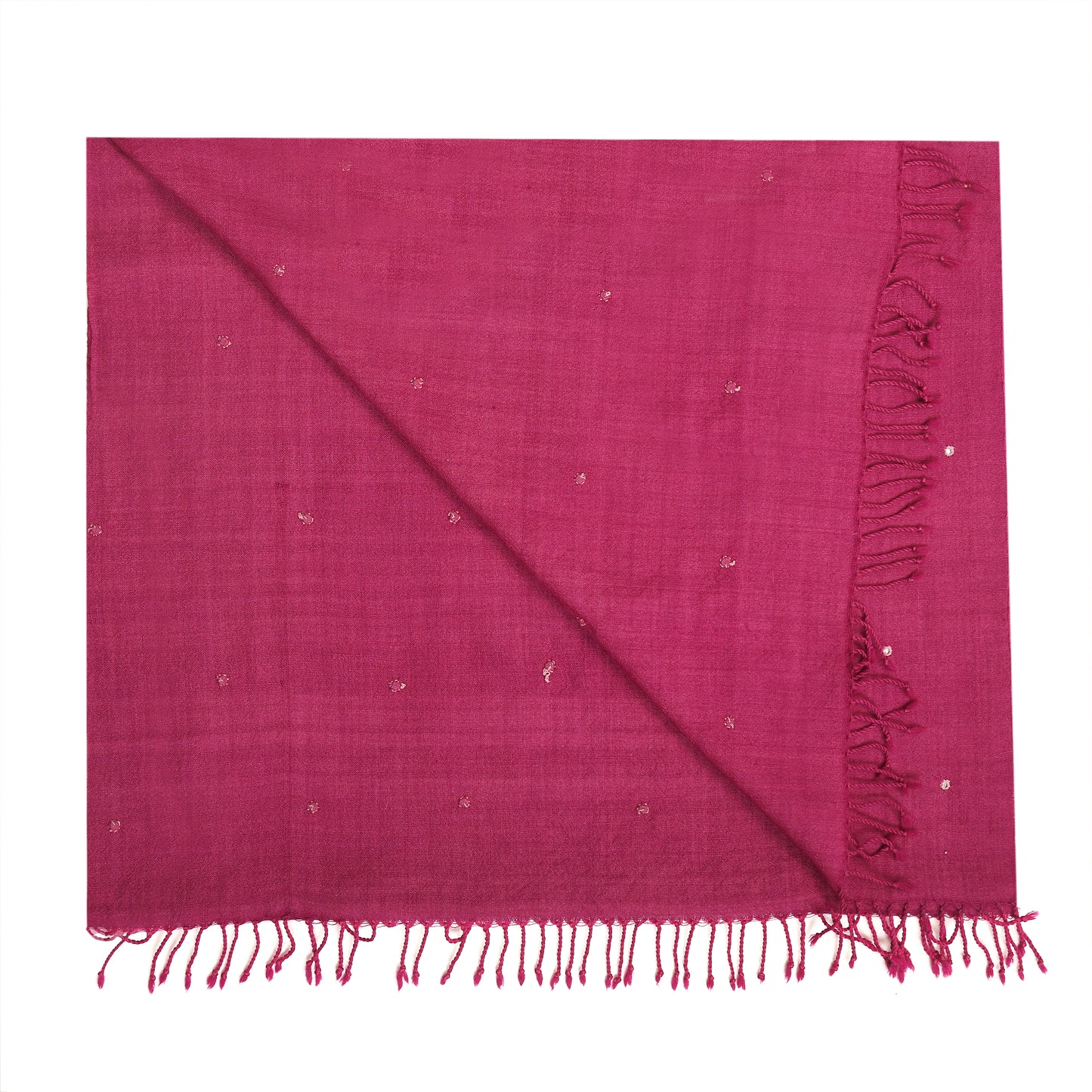 Merino Wool Raspberry Rose Handwoven Scarf - Merino Wool Scarves Australia